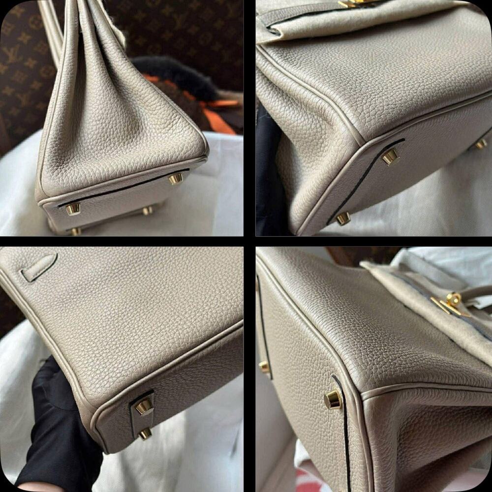 🌸 RARE BNIB HERMÈS Birkin 25 Gris Tourterelle Togo • U Stamp 2022 • Full Set 🌸 - Picture 16 of 16